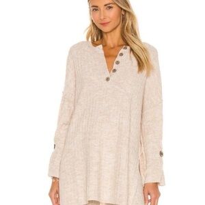 Free People Around the Clock Pullover Henley Sweater